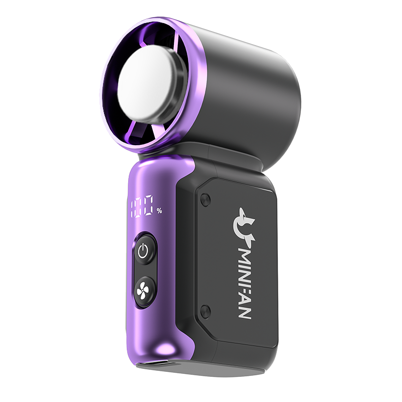 Rogbid Portable Mini Fan 100+ Speed Settings | 20,000 RPM High-Speed Airflow | LED Screen | Easy-Carry Lanyard