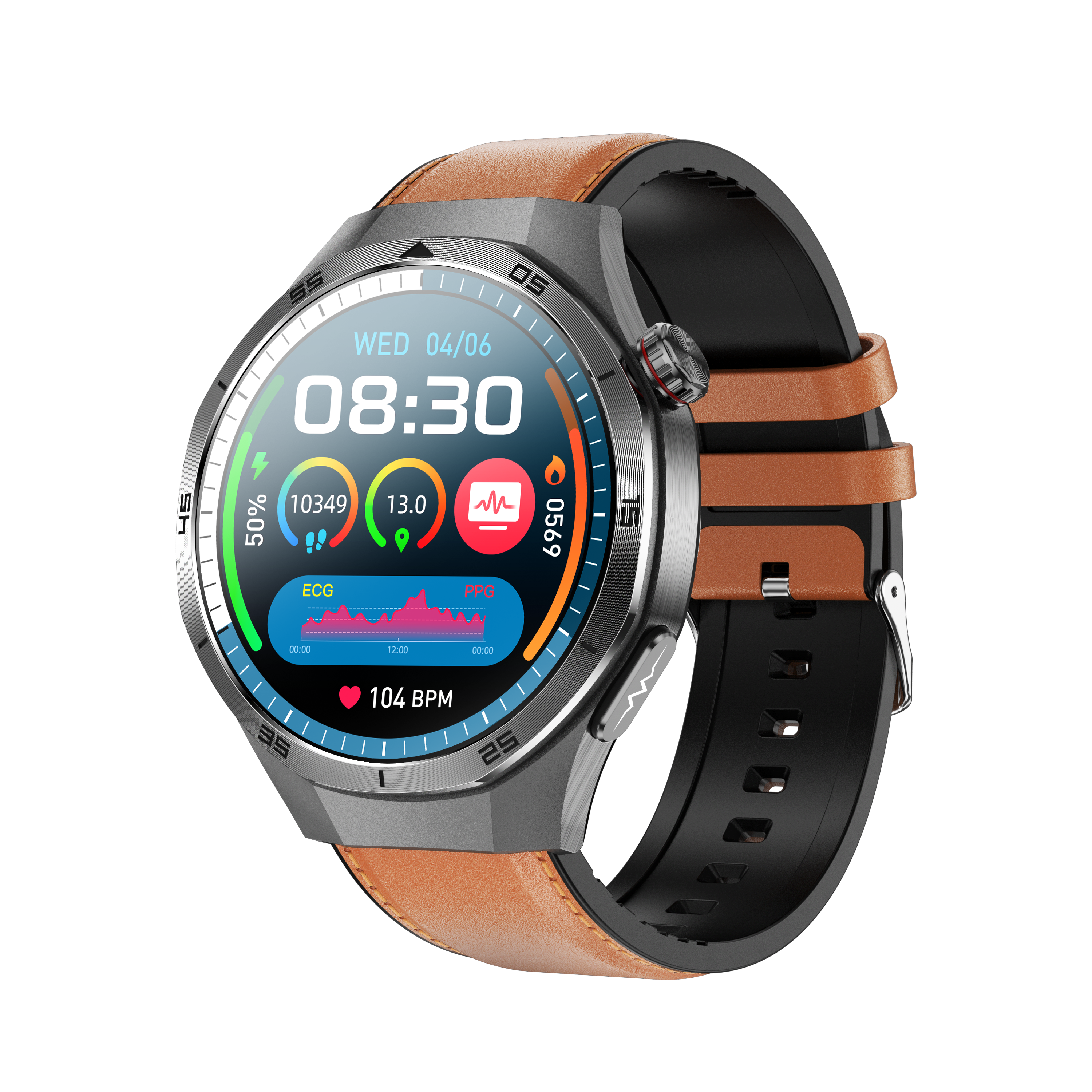 Rowatch 10- ECG and Blood Sugar Monitoring Smartwatch