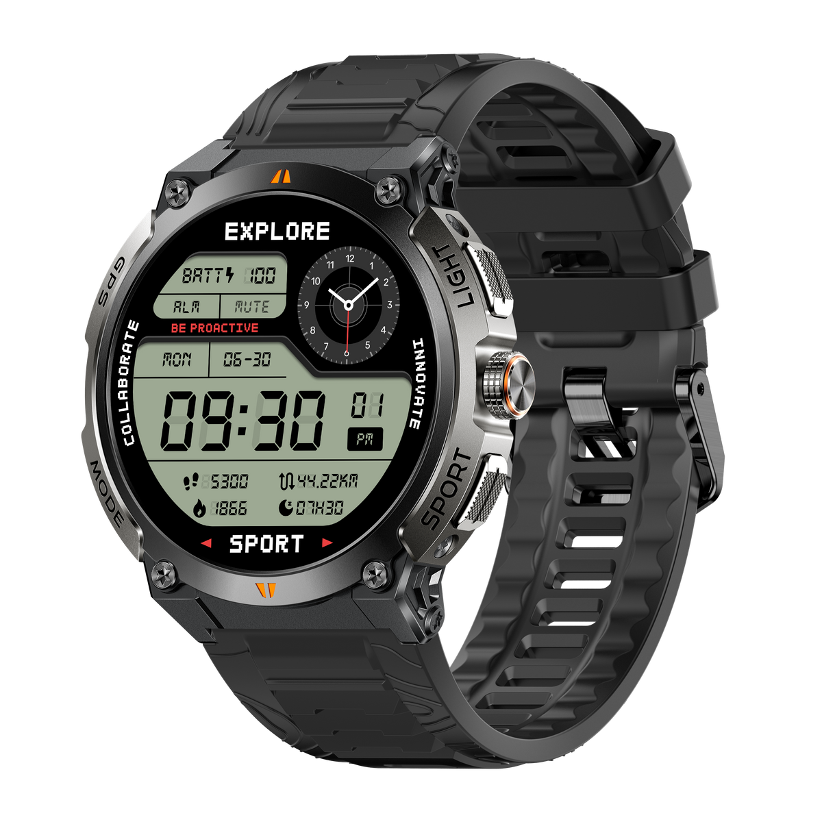 Rogbid Apex A- Rugged Dual-Band GPS Smartwatch with 6-Satellite Positioning