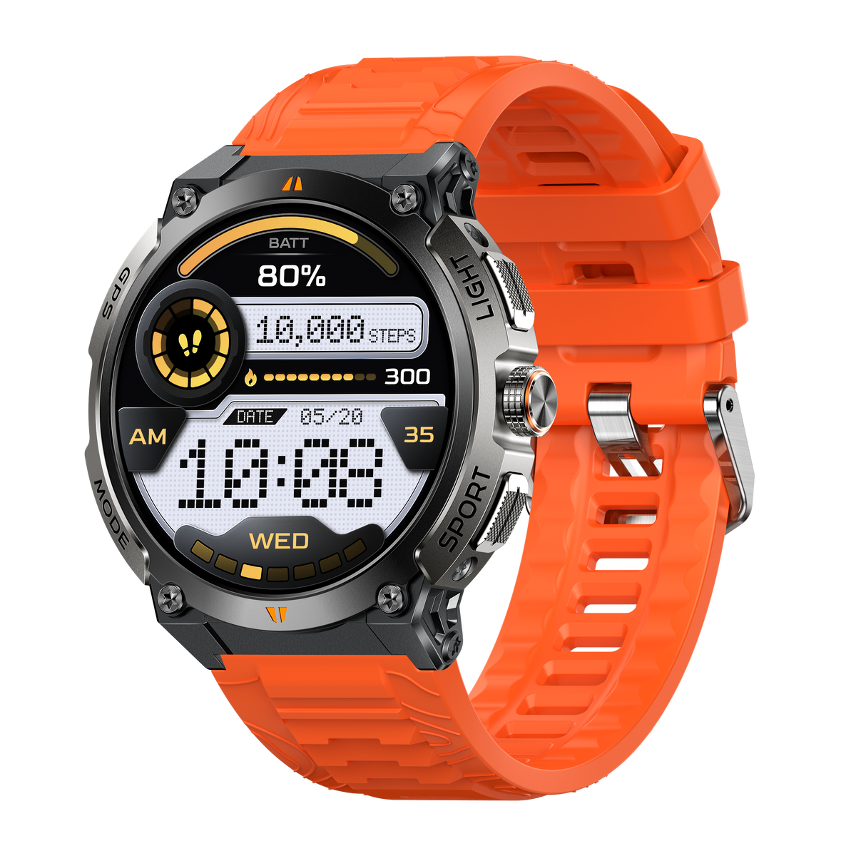 Rogbid Apex A- Rugged Dual-Band GPS Smartwatch with 6-Satellite Positioning