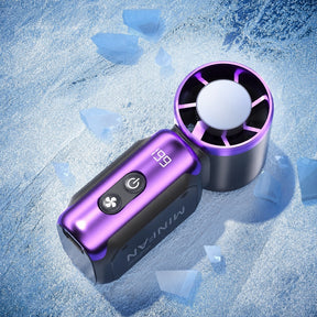 Rogbid Portable Mini Fan  100+ Speed Settings | 20,000 RPM High-Speed Airflow | LED Screen | Easy-Carry Lanyard