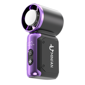 Rogbid Portable Mini Fan  100+ Speed Settings | 20,000 RPM High-Speed Airflow | LED Screen | Easy-Carry Lanyard