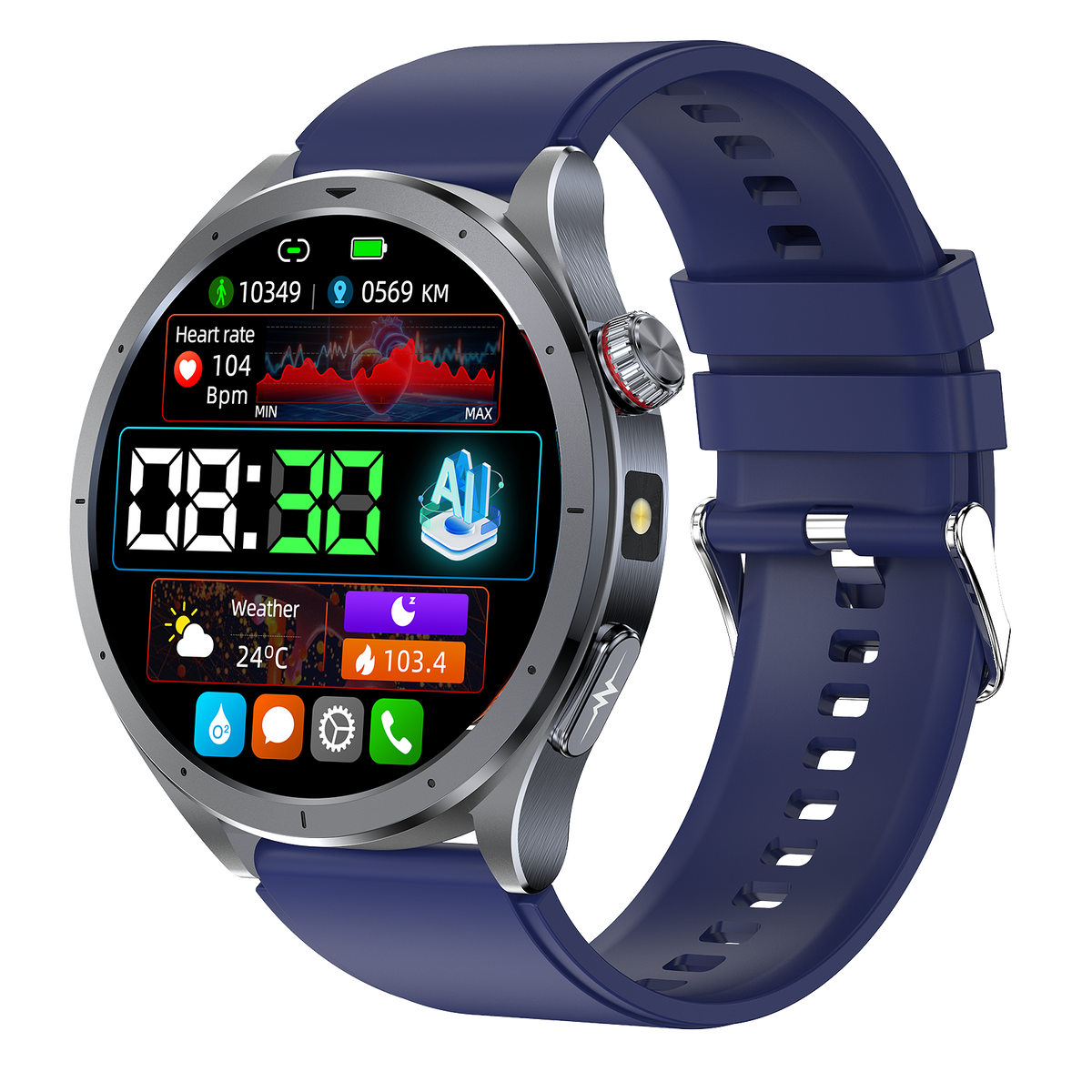 Rogbid Rowatch 11S- ECG Smartwatch with LED Flashlight