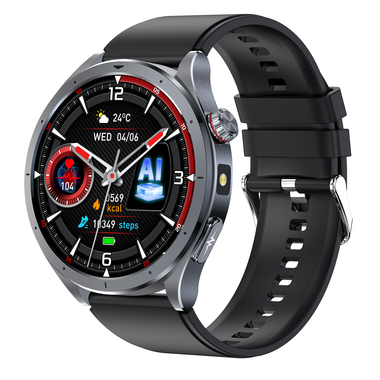 Rogbid Rowatch 11S- ECG Smartwatch with LED Flashlight
