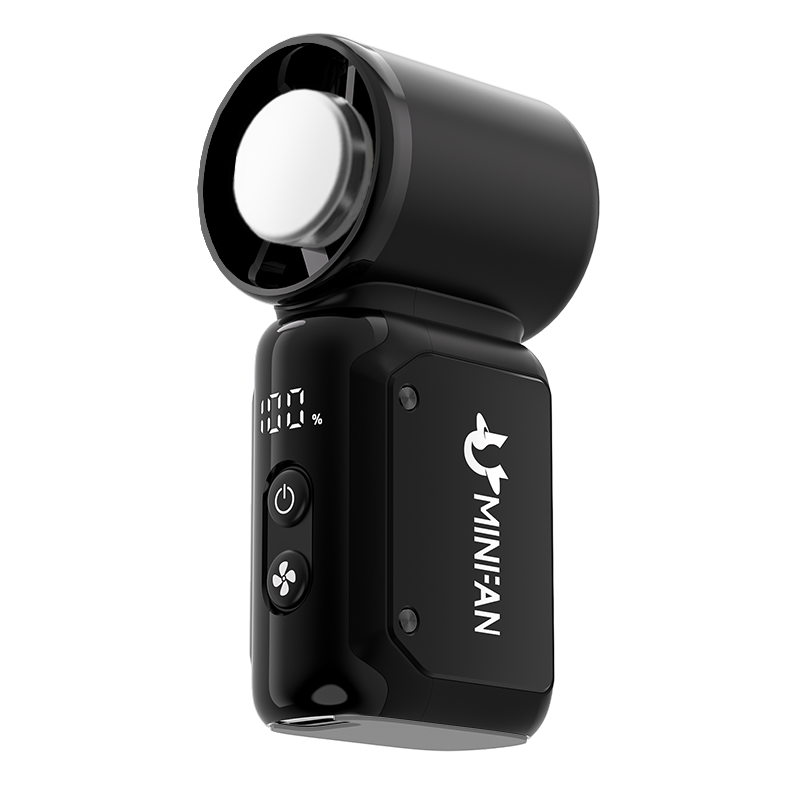 Rogbid Portable Mini Fan  100+ Speed Settings | 20,000 RPM High-Speed Airflow | LED Screen | Easy-Carry Lanyard