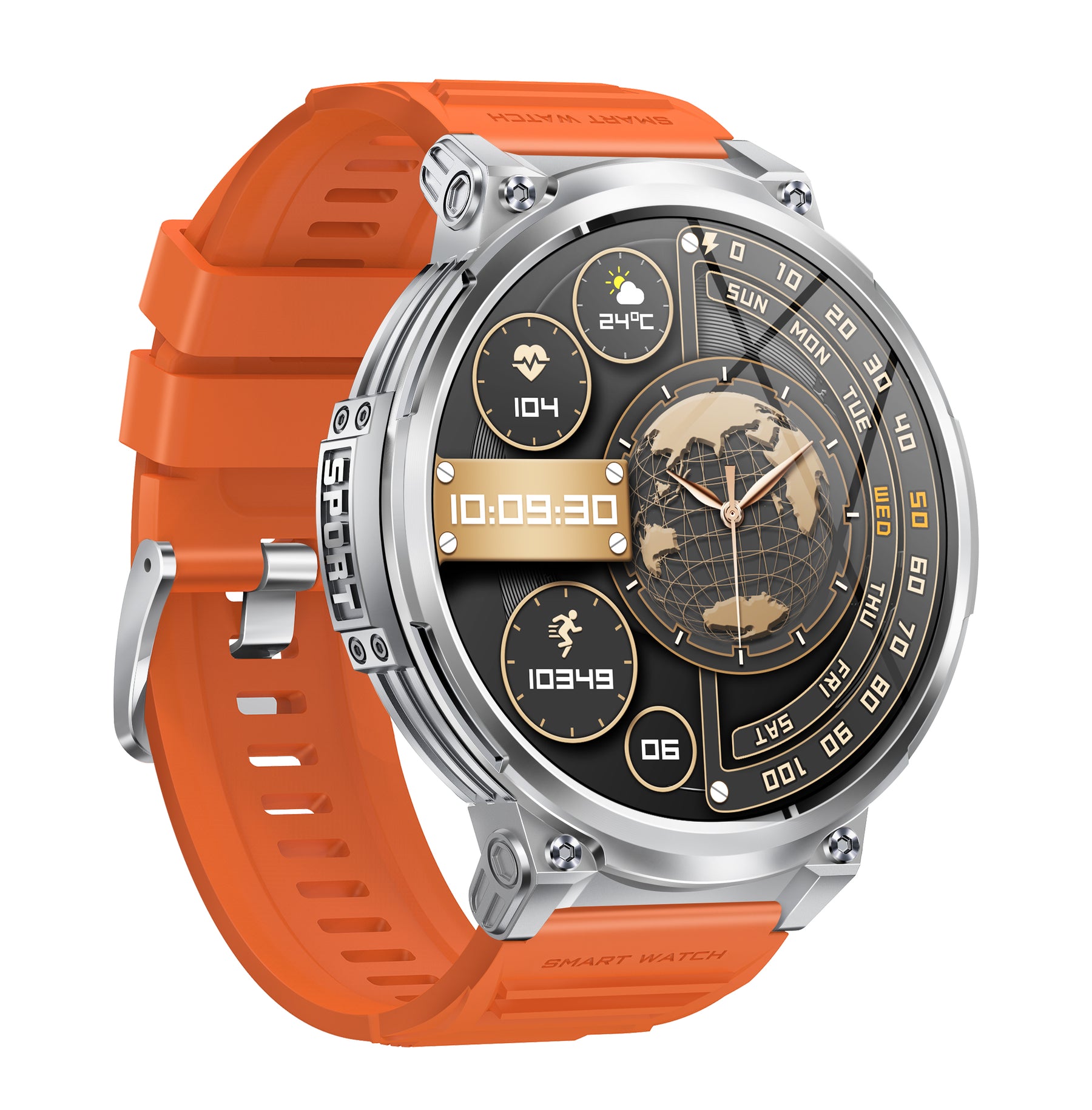 Rogbid Military Outdoor Smartwatch with large screen and 100 days standby time