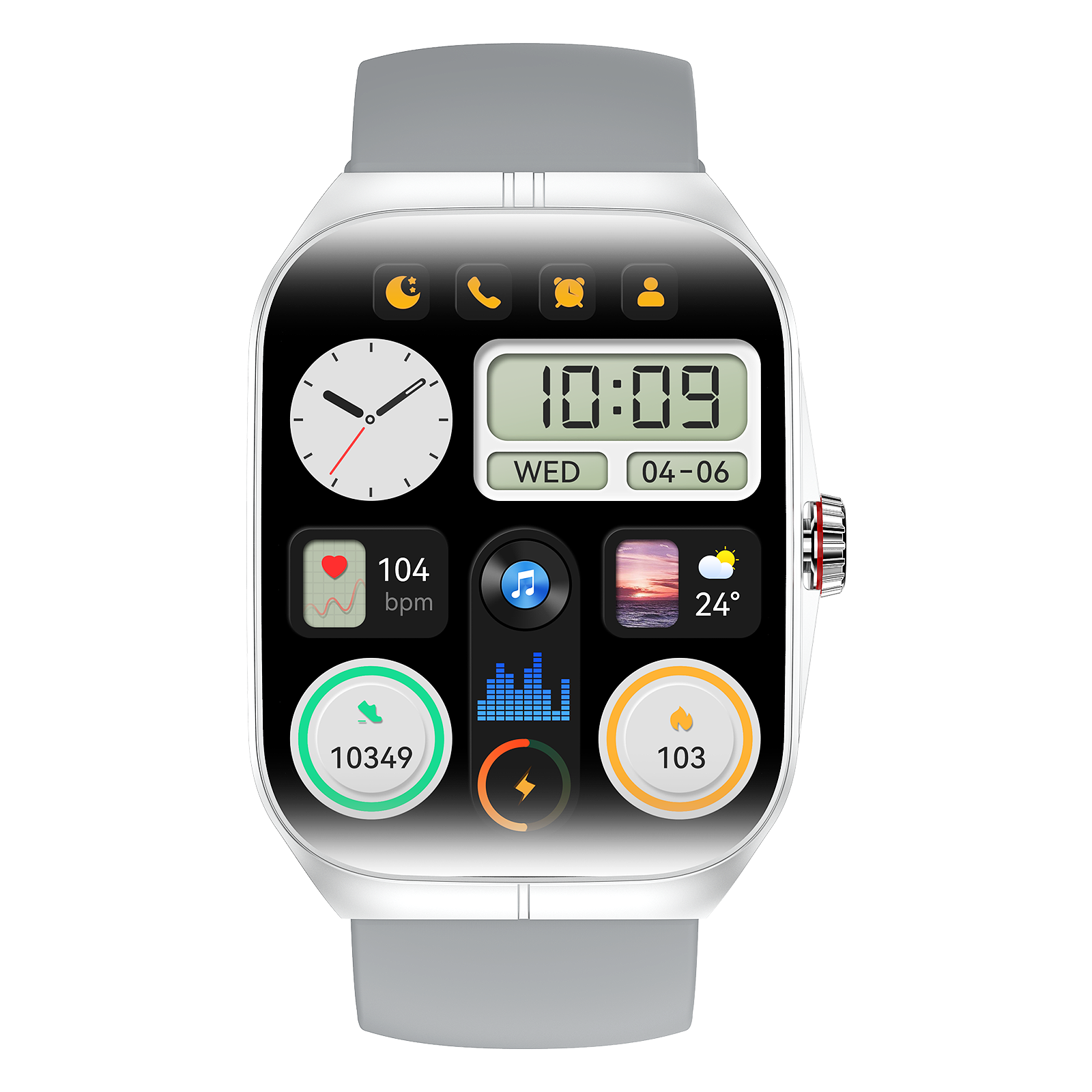 Rogbid Infinity- 3D Curved Screen Smartwatch with 400mAh battery and IP68 Waterproof