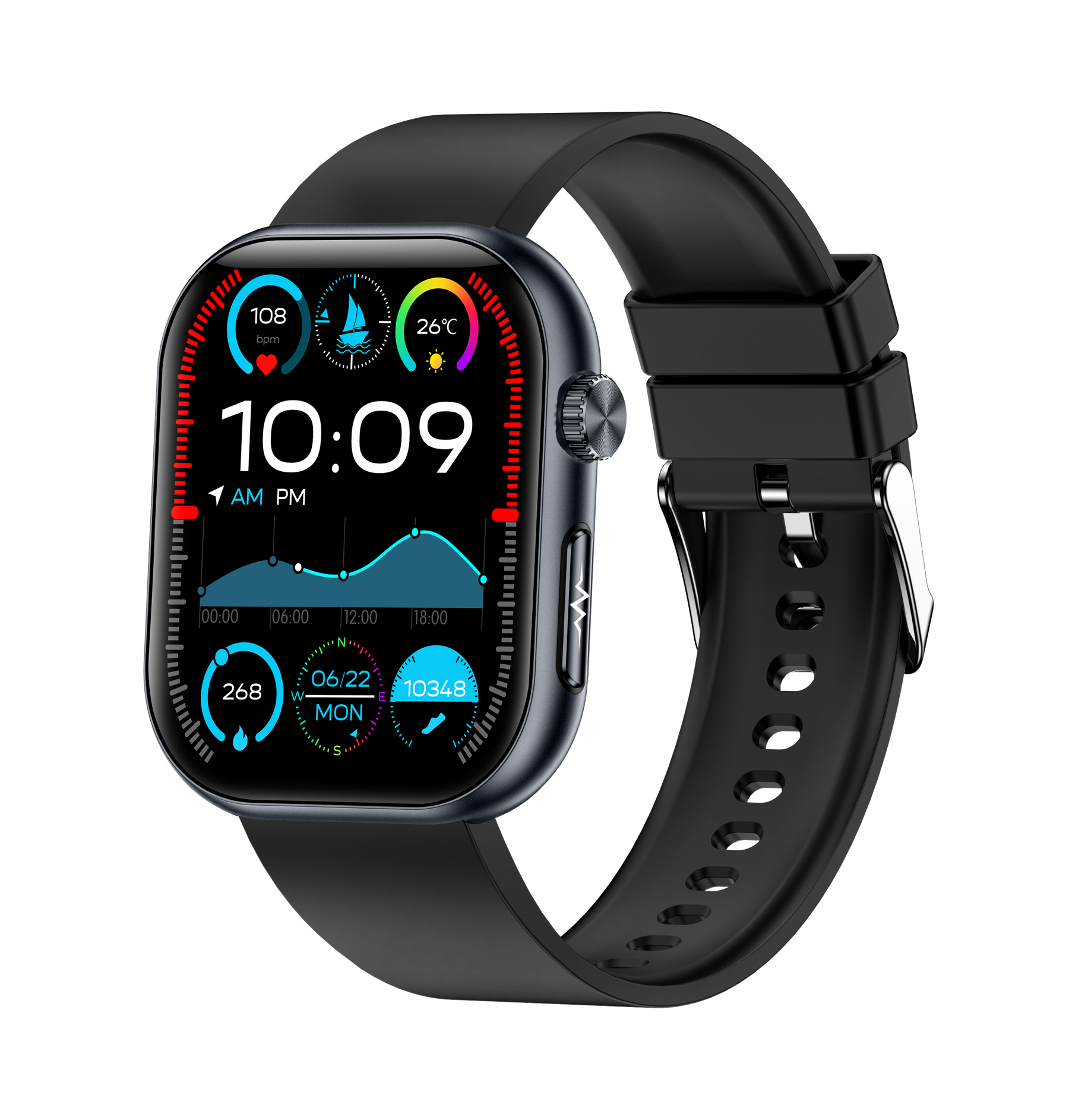 Rowatch 8 Plus- ECG and Blood Sugar Monitoring Health Smartwatch