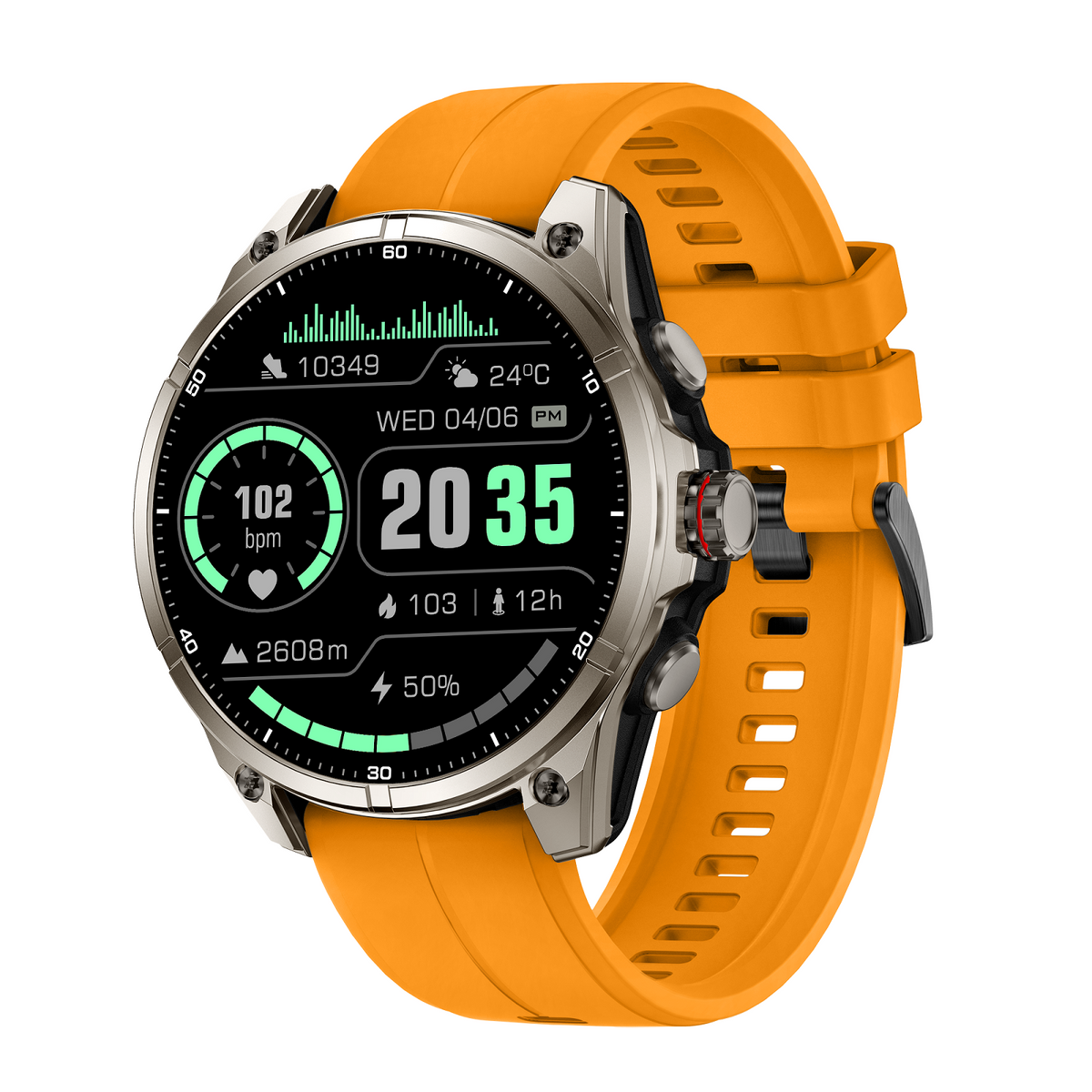 Rogbid Apex FT Dual Band GPS Smartwatch with LED Flashlight