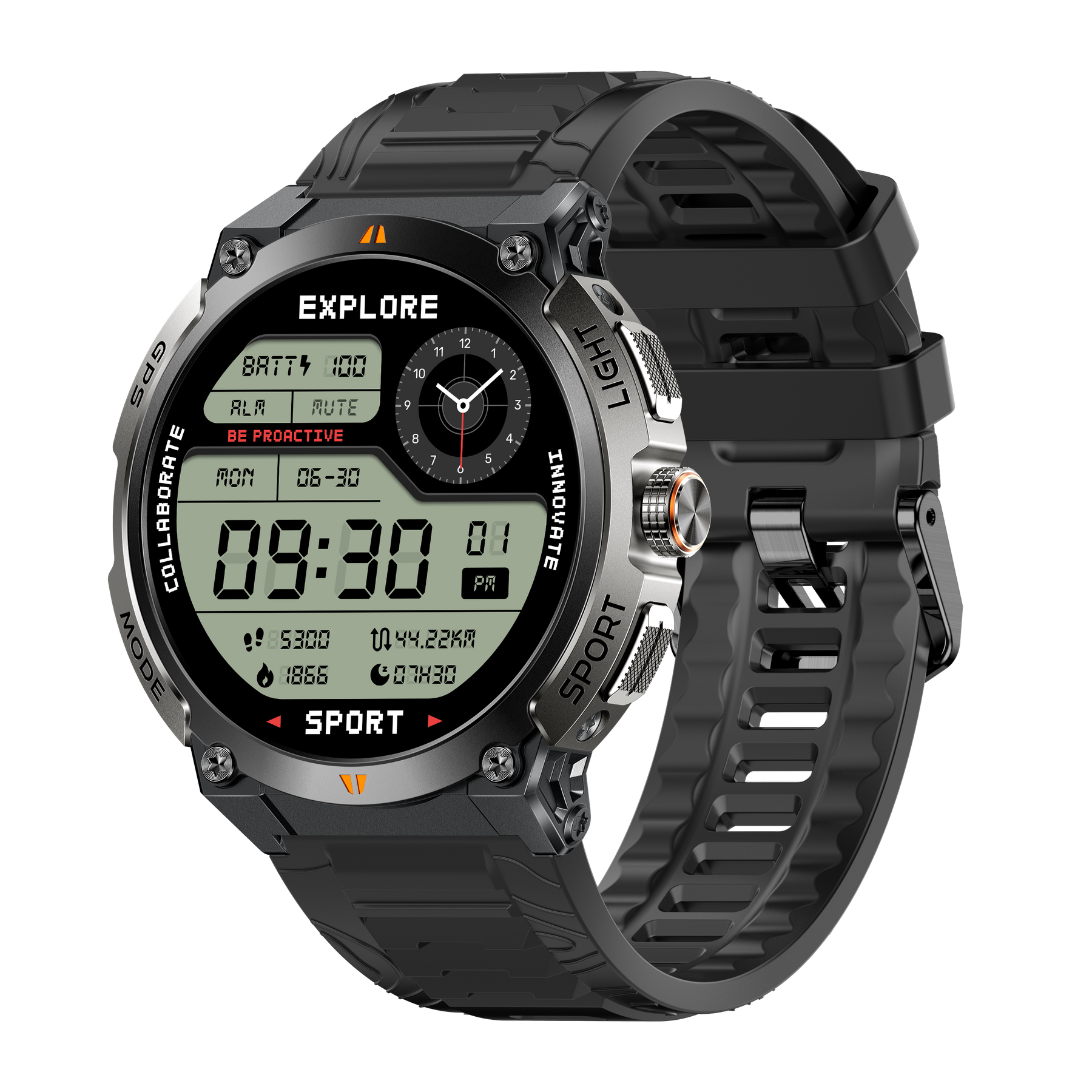 Rogbid Apex A- Rugged Dual-Band GPS Smartwatch with 6-Satellite Positioning