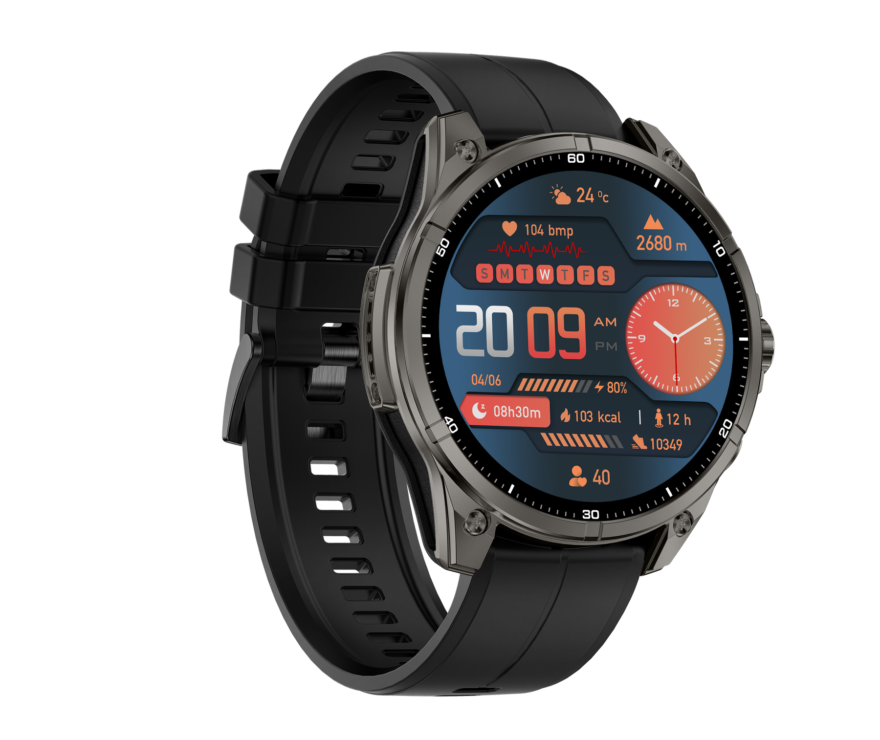 Rogbid Apex FT Dual Band GPS Smartwatch with LED Flashlight