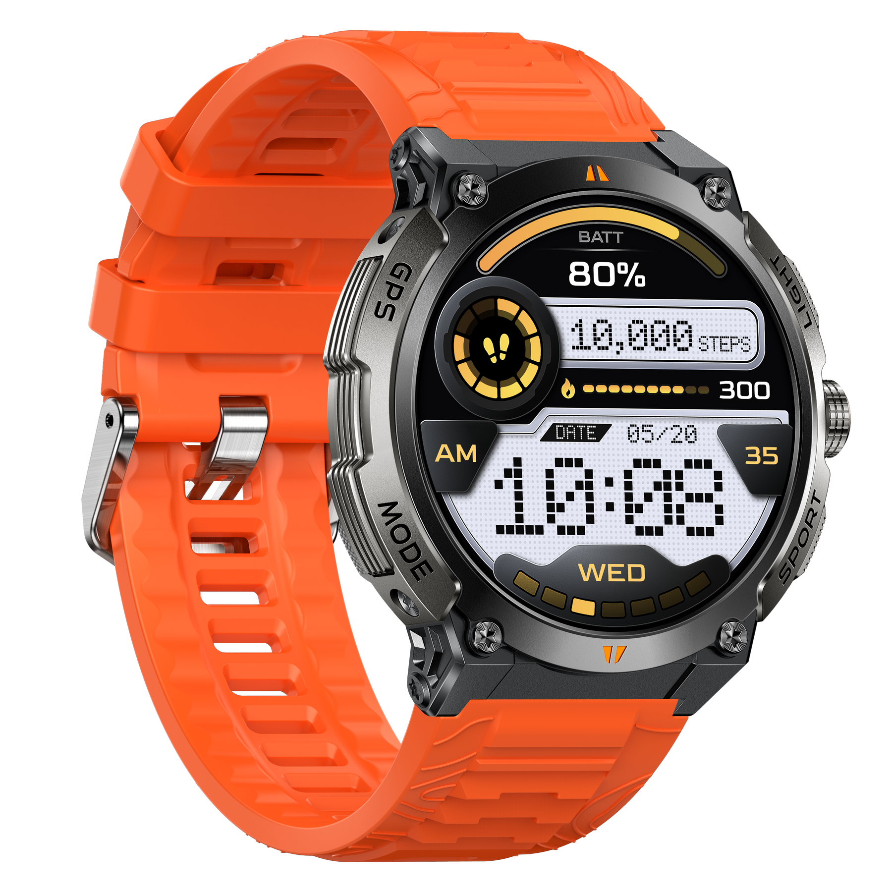 Rogbid Apex A- Rugged Dual-Band GPS Smartwatch with 6-Satellite Positioning
