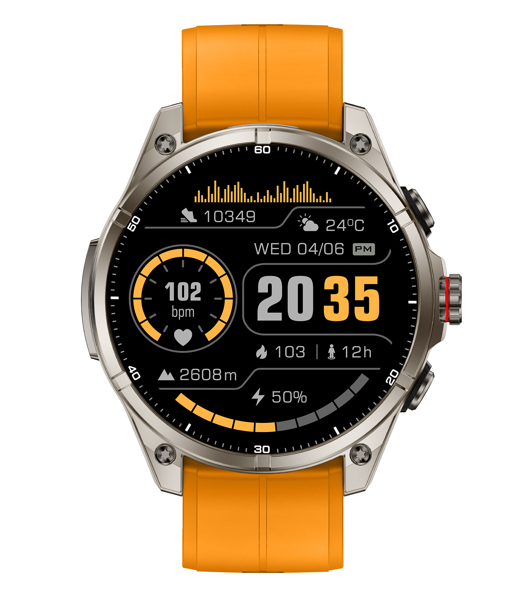 Rogbid Apex FT Dual Band GPS Smartwatch with LED Flashlight