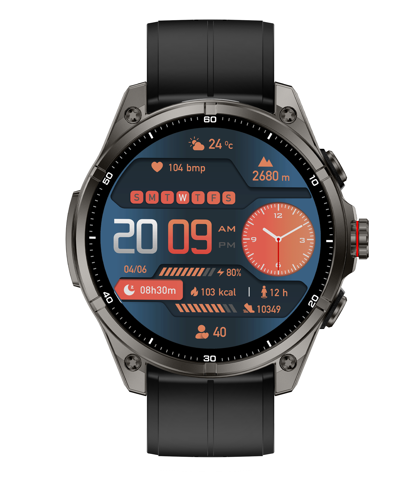 Rogbid Apex FT Dual Band GPS Smartwatch with LED Flashlight