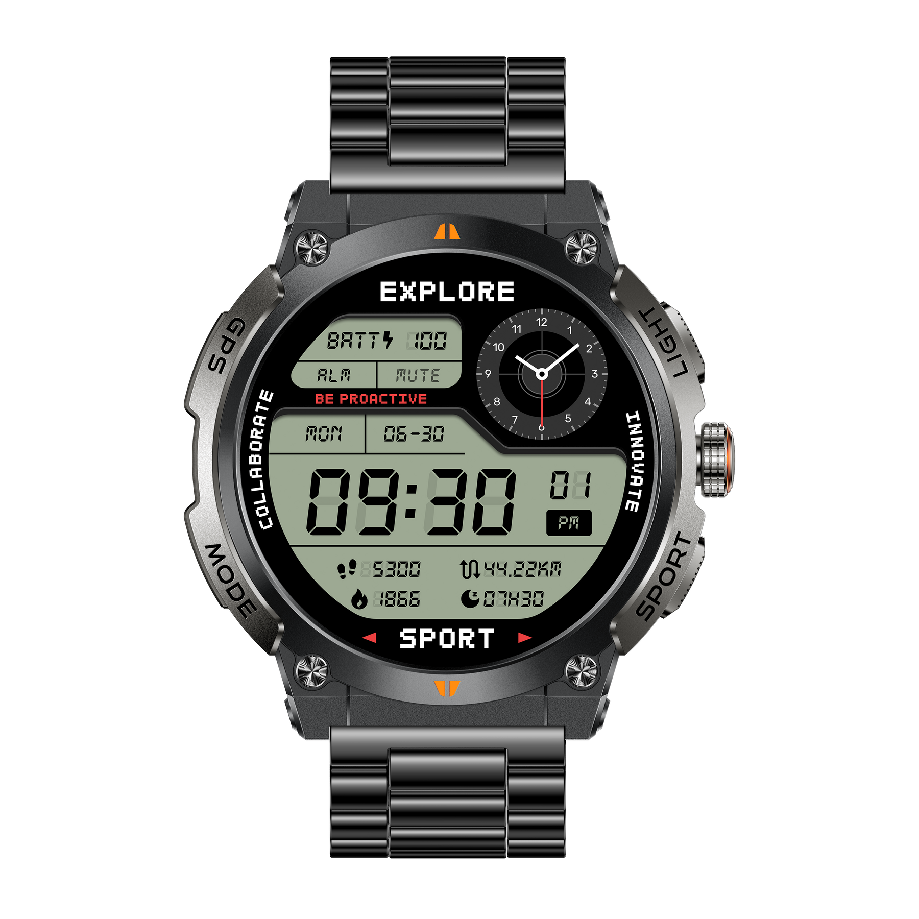 Rogbid Apex A- Rugged Dual-Band GPS Smartwatch with 6-Satellite Positioning