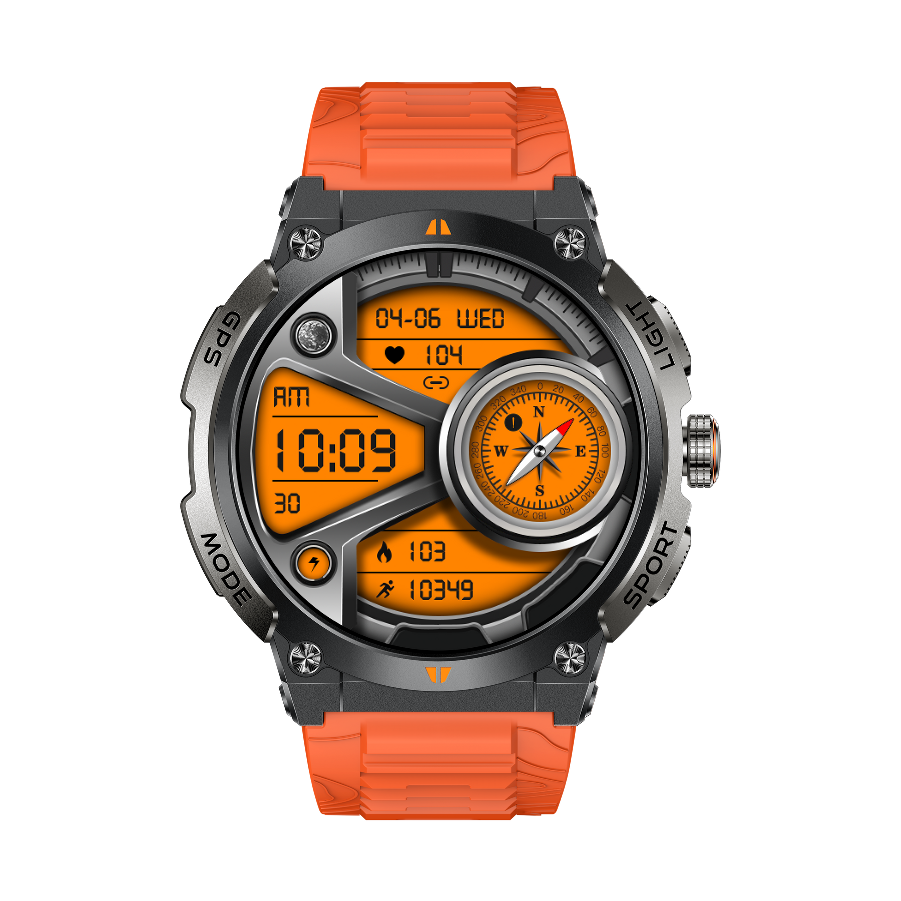 Rogbid Apex A- Rugged Dual-Band GPS Smartwatch with 6-Satellite Positioning