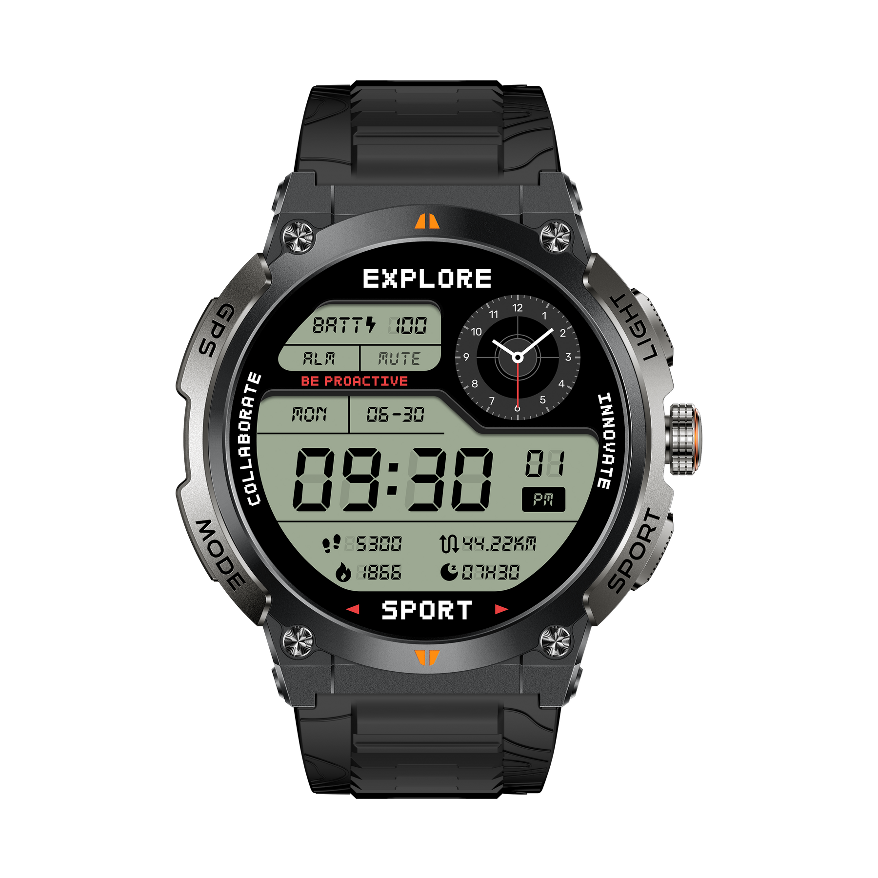 Rogbid Apex A- Rugged Dual-Band GPS Smartwatch with 6-Satellite Positioning