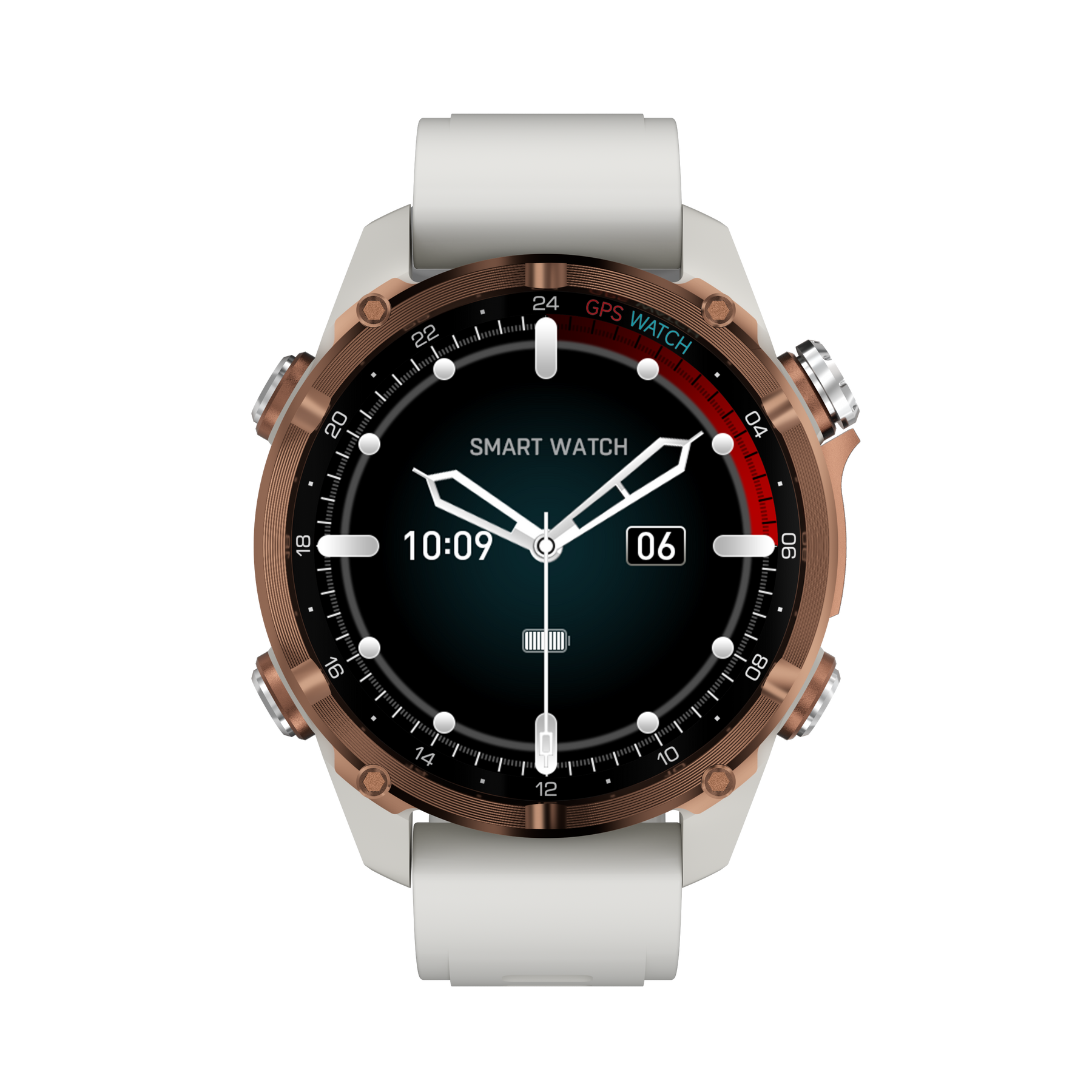 Rogbid Apex HD GPS Smartwatch- Military-Grade Durability, 5ATM Waterproof & 500mAh Long-Lasting Battery