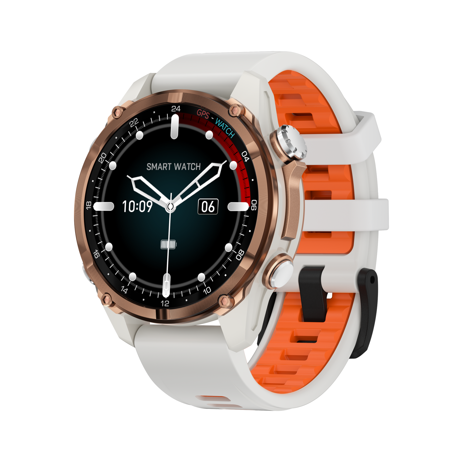 Rogbid Apex HD GPS Smartwatch- Military-Grade Durability, 5ATM Waterproof & 500mAh Long-Lasting Battery