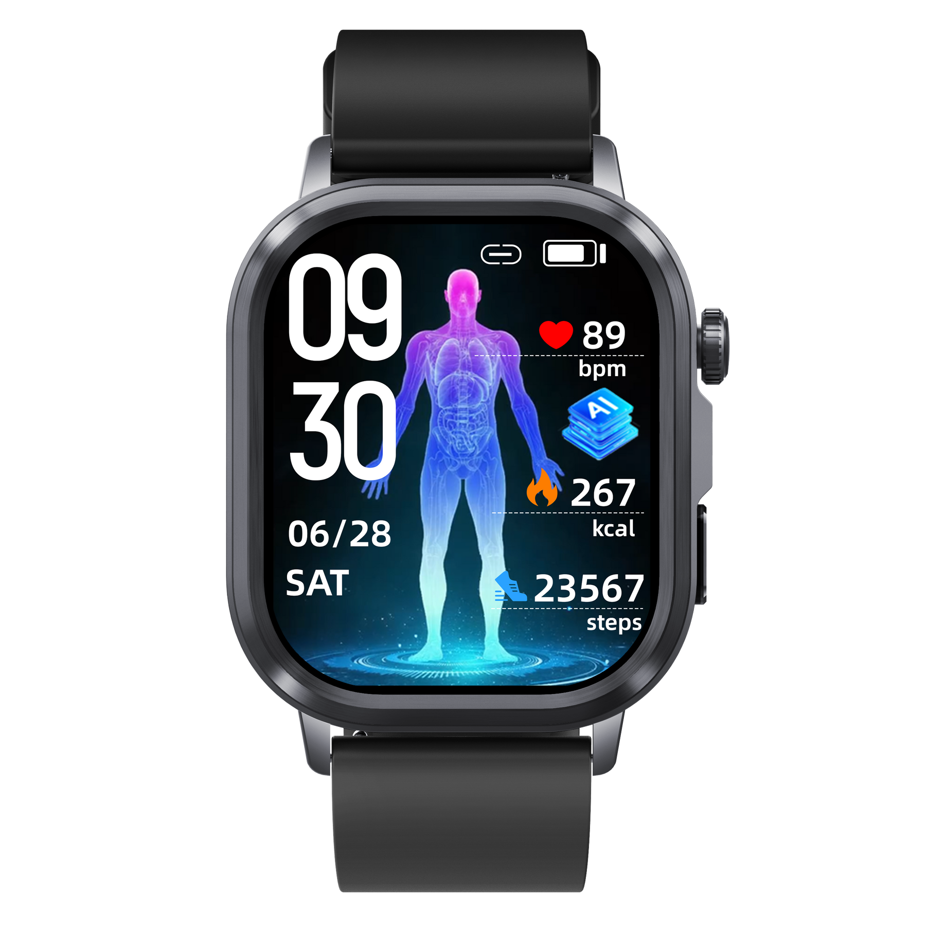 Rowatch 12S- AI Smart Watch with ECG Health Monitoring