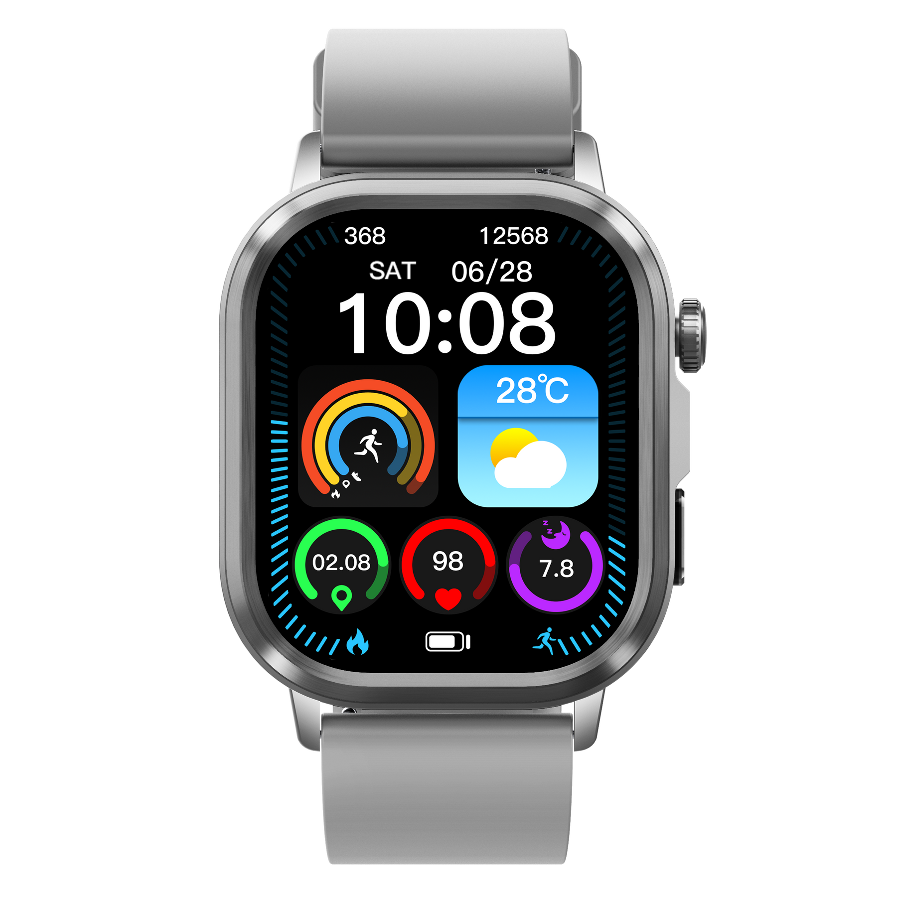 Rowatch 12S- AI Smart Watch with ECG Health Monitoring