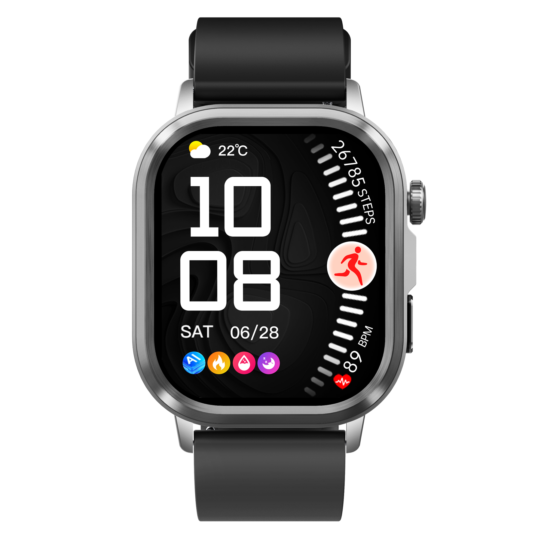 Rowatch 12S- AI Smart Watch with ECG Health Monitoring