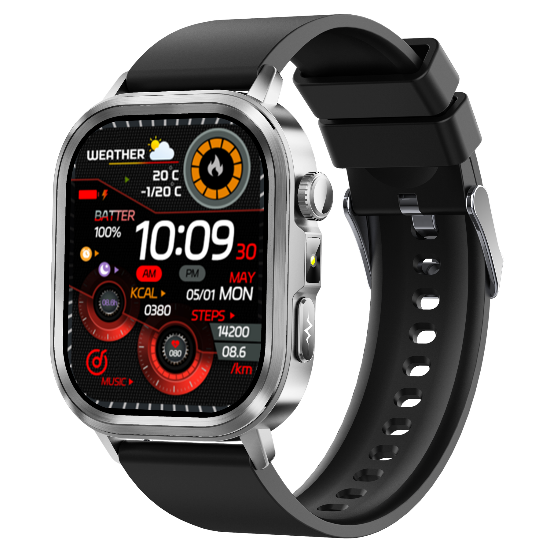 Rowatch 12S- AI Smart Watch with ECG Health Monitoring