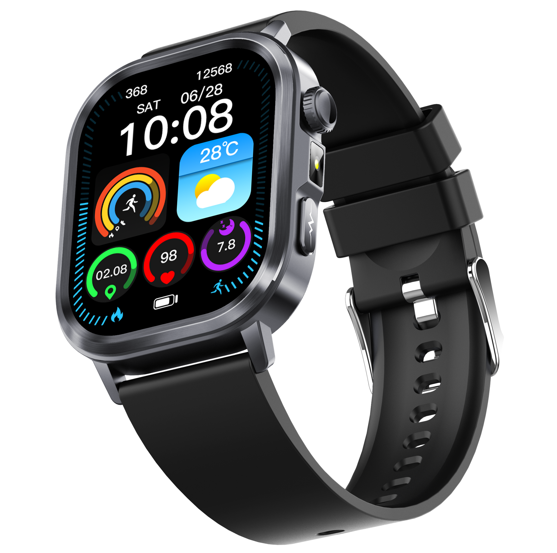 Rowatch 12S- AI Smart Watch with ECG Health Monitoring