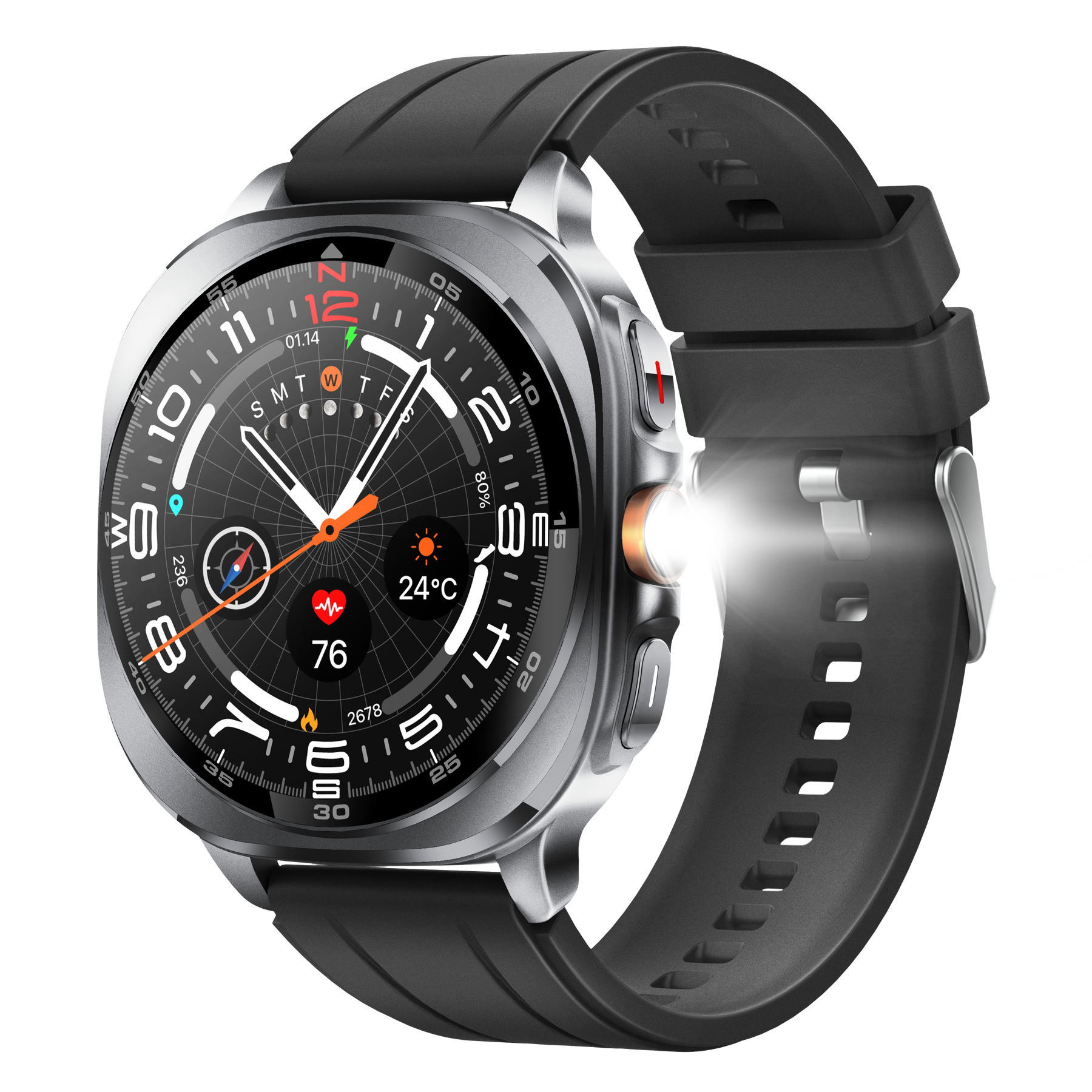 Rogbid Apex TS- GPS Smartwatch with LED Flashlight