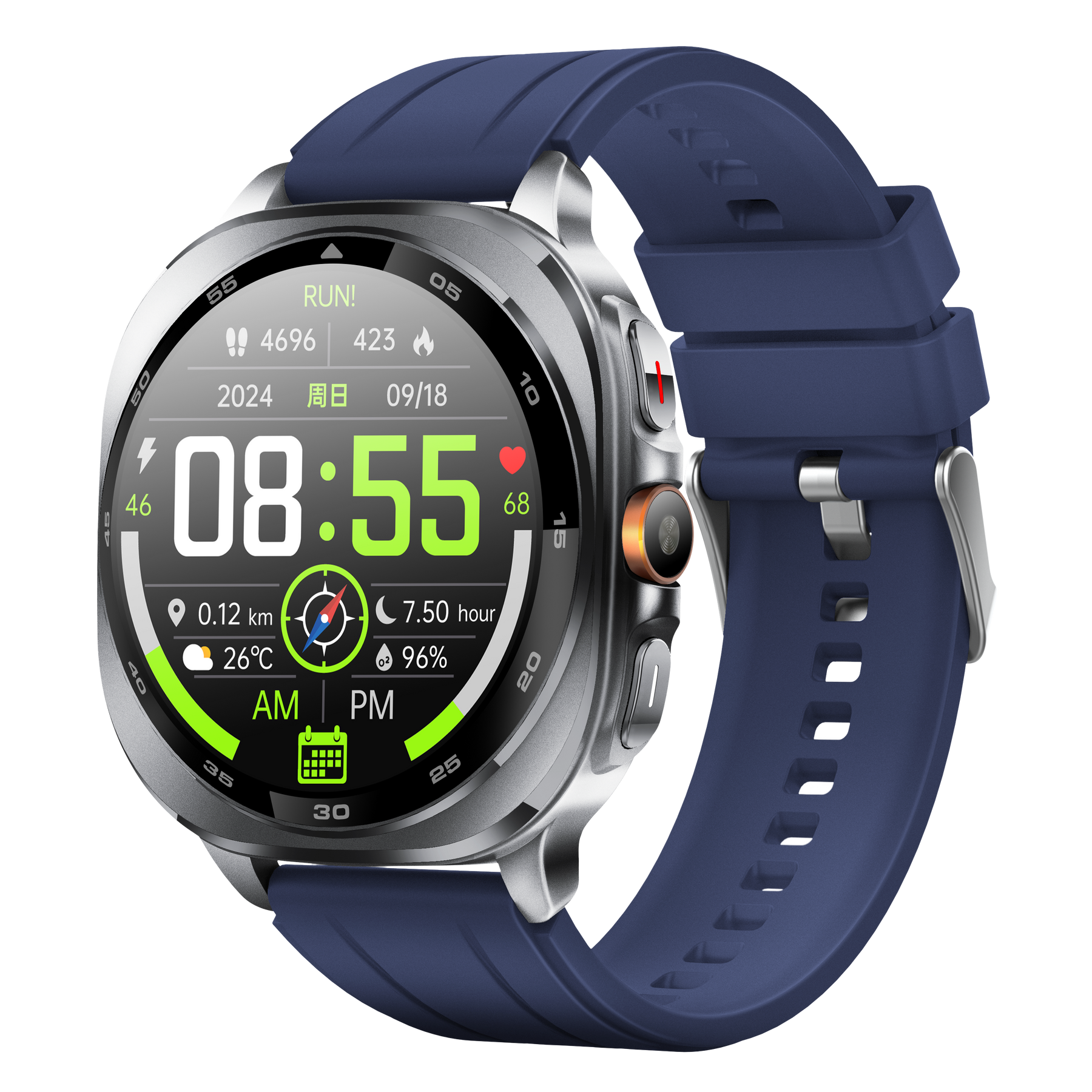 Rogbid Apex TS- GPS Smartwatch with LED Flashlight